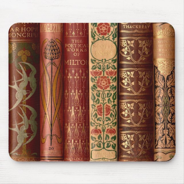 Beautiful Book Spines Mouse Pad (Front)