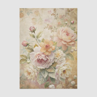 Beautiful Boquet of Pastel Flowers Background Tissue Paper