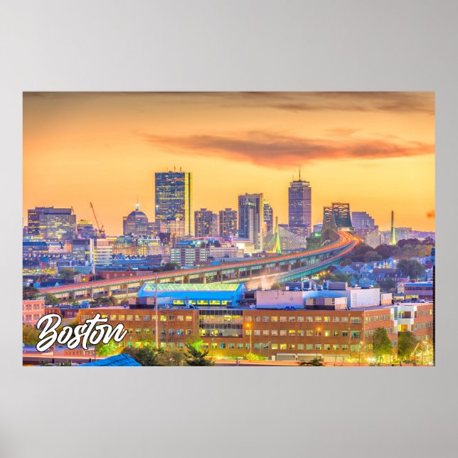 Beautiful Boston, Massachusetts, USA Poster (Front)