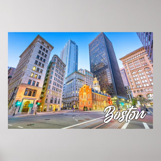 Beautiful Boston, Massachusetts, USA Poster (Front)