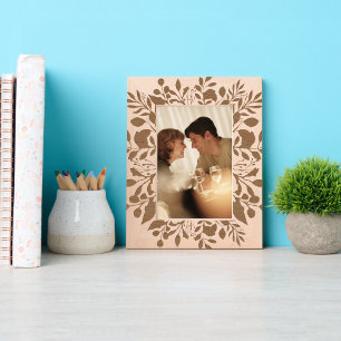 Beautiful Botanical Floral Couple Anniversary Etched Frames