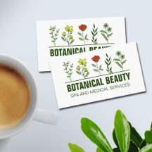 Beautiful Botanical Spa Salon Green Floral