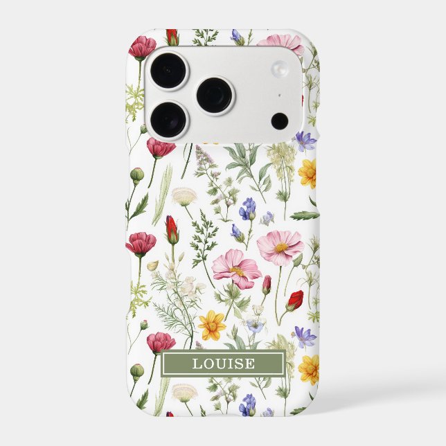 Beautiful Botanical Wildflowers Name (Back)