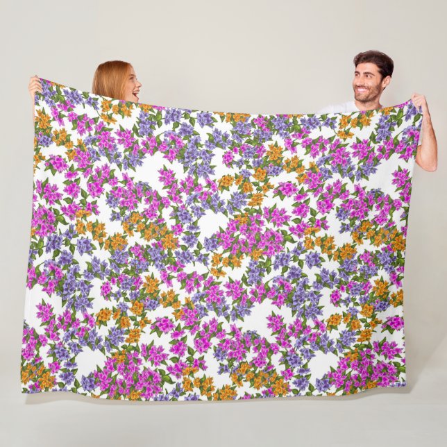 Beautiful Bougainvillea Fleece Blanket (In Situ)
