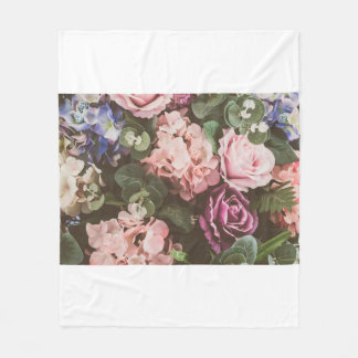 Beautiful bouquet flower for background - Vintage  Fleece Blanket