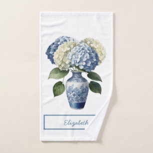 Beautiful bouquet hydrangea hand towel