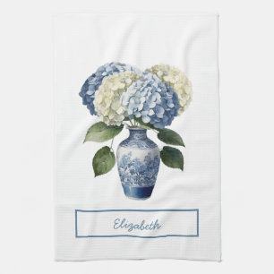 Beautiful bouquet hydrangea  kitchen towel