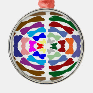 Beautiful Bow Tie Dance -  Enjoy n Share Joy Metal Ornament