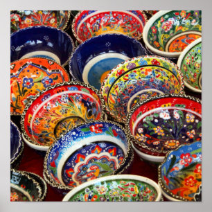 Beautiful Bowls Turkish style Poster