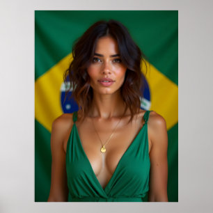 Beautiful Brazilian woman Poster