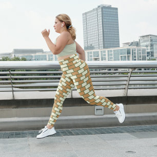 Beautiful Brick Pattern Yoga Workout Leggings