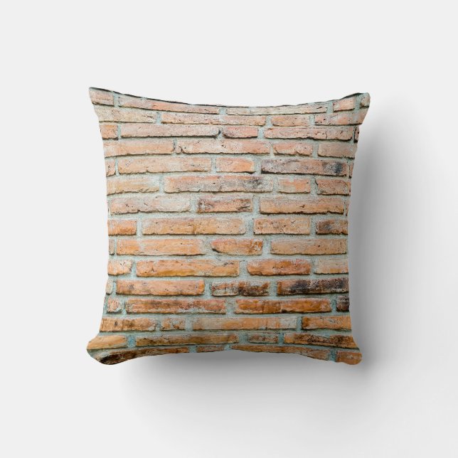 Beautiful brick wall Old classicabstract, architec Throw Pillow (Front)