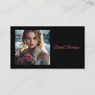 Beautiful Bride by a Romantic Lake Business Card