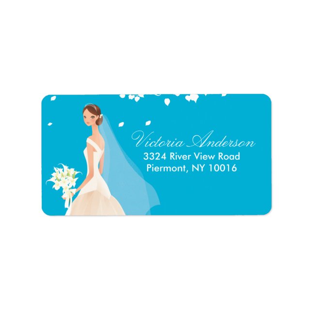 Beautiful Bride Return Address Labels. Label (Front)