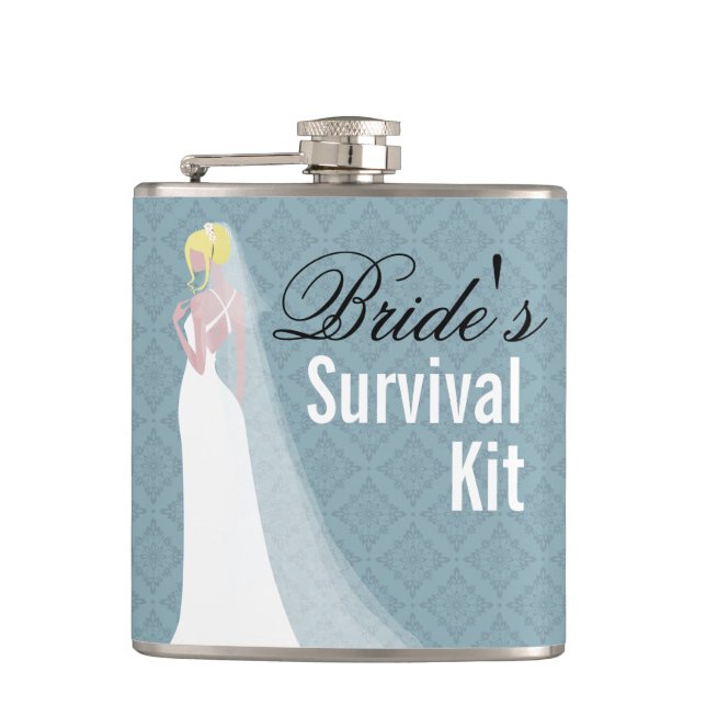 Beautiful Bride Survival Kit Hip Flask (Front)