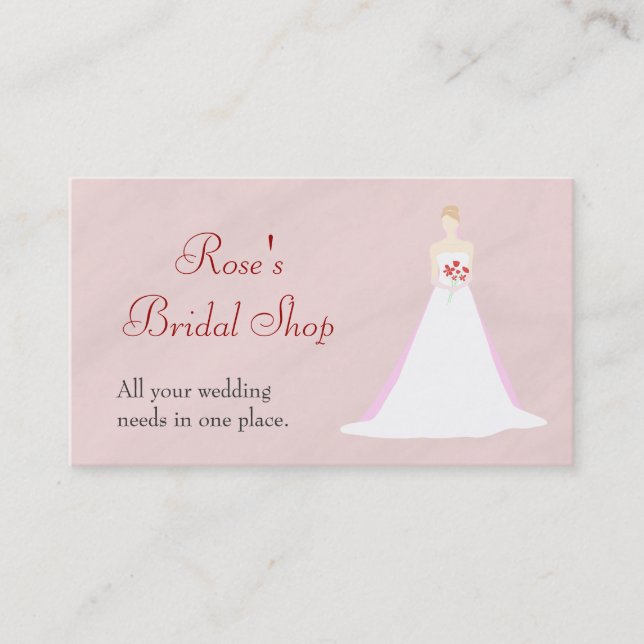 Beautiful Bride Wedding Business Card (Front)