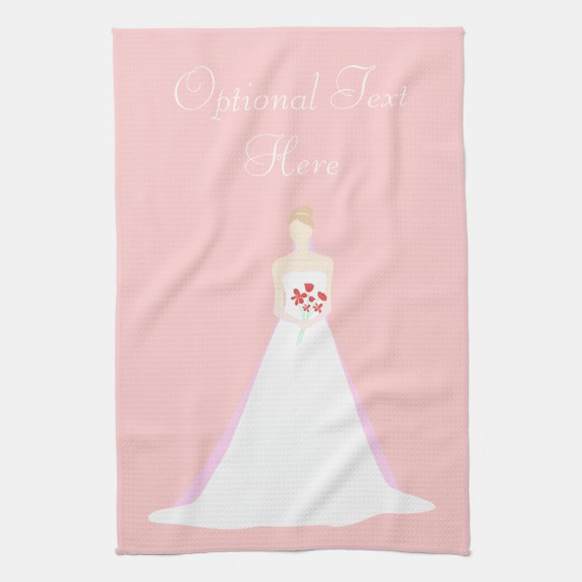 Beautiful Bride Wedding Kitchen Towel (Vertical)
