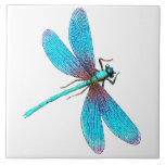 Beautiful Bright Blue Turquoise Dragonfly Tile<br><div class="desc">Envision a ceramic tile, a canvas not just for decoration but a medium that ensnares the transient grace of the wild. The 'Beautiful Bright Blue Turquoise Dragonfly Ceramic Tile' transcends mere home adornment, becoming an emblem of the natural elegance that a homemaker cherishes and seeks to envelop within the sanctuary...</div>