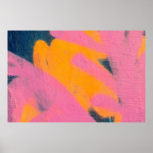 Beautiful bright colorful street art graffiti back poster (Front)