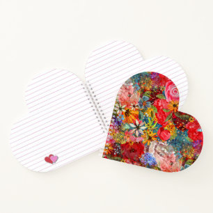 Beautiful Bright Colourful Abstract Floral Pattern Notebook