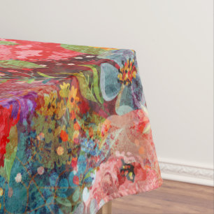 Beautiful Bright Colourful Abstract Floral Pattern Tablecloth