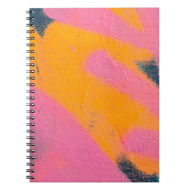 Beautiful bright colourful street art graffiti bac notebook (Front)