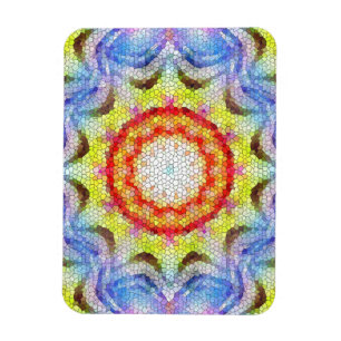 Beautiful Bright Mosaic Tile Sun Flower Magnet