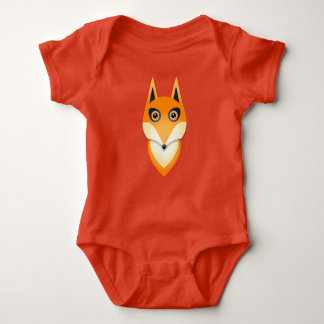Beautiful bright orange fox baby boys romper