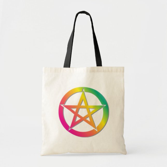 Beautiful bright pentacle tote bag (Front)