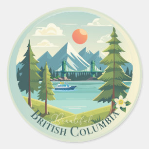 Beautiful British Columbia Classic Round Sticker