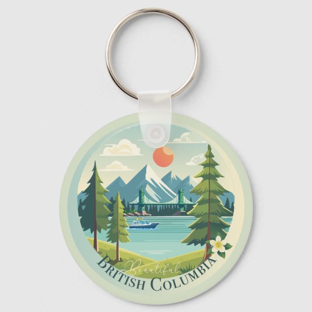 Beautiful British Columbia Keychain (Front)