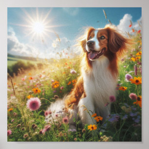 Beautiful Brittany dog Poster