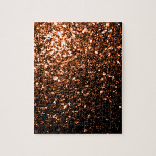 Beautiful Bronze Orange Brown glitters sparkles Jigsaw Puzzle