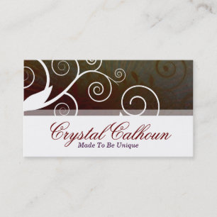 Beautiful Brown Curly Customizable Business Card