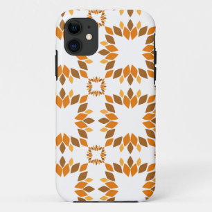 beautiful brown floral pattern iPhone 11 case