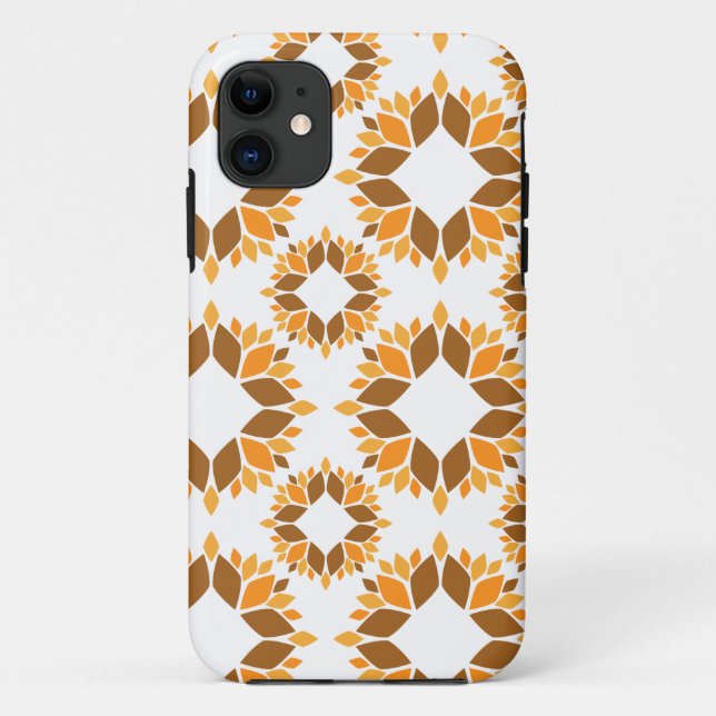 beautiful brown floral pattern Case-Mate iPhone case (Back)
