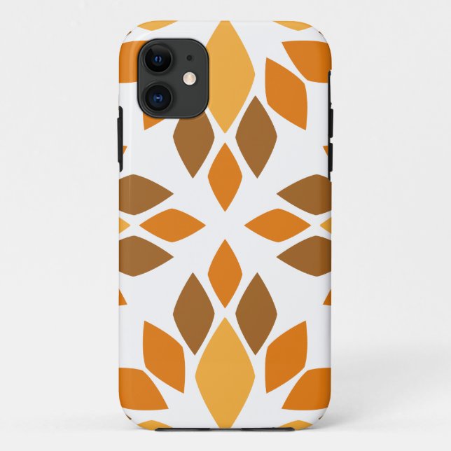 beautiful brown floral pattern Case-Mate iPhone case (Back)