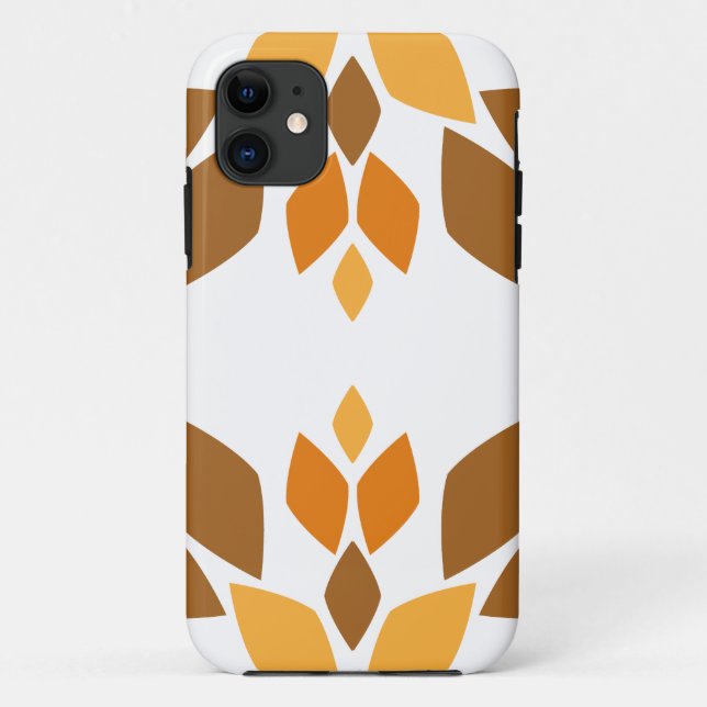 beautiful brown floral pattern Case-Mate iPhone case (Back)
