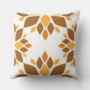 beautiful brown floral pattern pillow