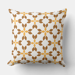 beautiful brown floral pattern pillow