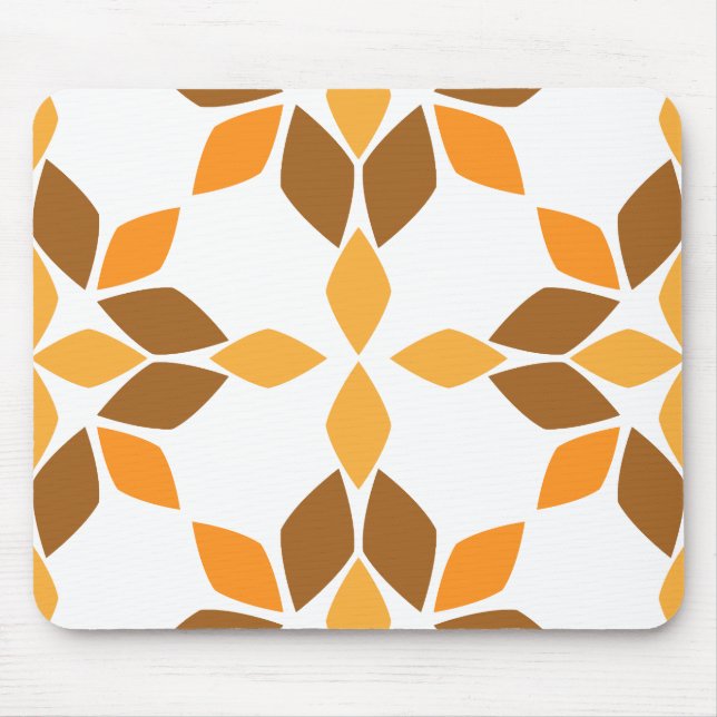 beautiful brown flower petal pattern mouse pad (Front)