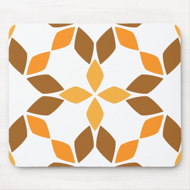 beautiful brown flower petal pattern mouse pad (Front)