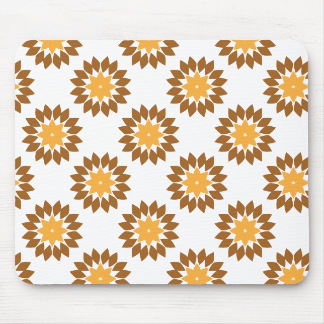beautiful brown flower petal pattern mouse pad (Front)