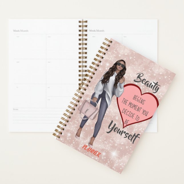 Beautiful Brown Hair Girl Planner (Display)