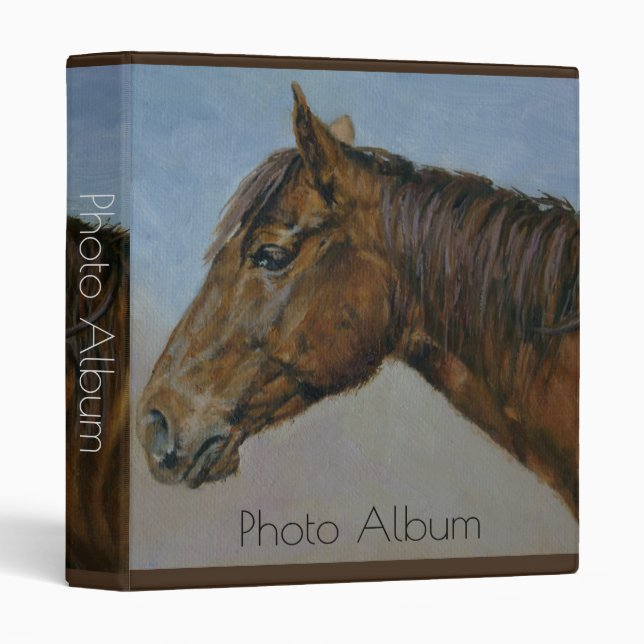 Beautiful Brown Horse Portrait Binder (Front/Spine)