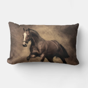 Beautiful brown horse throw pillow