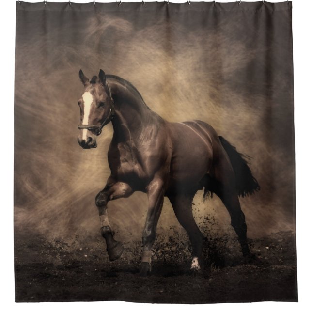 Beautiful brown horse throw pillow (Front)