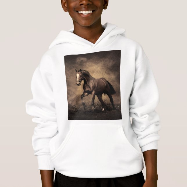 Beautiful brown horse throw pillow (Front)