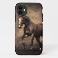 Beautiful brown horse throw pillow