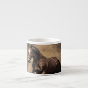 Beautiful brown horse throw pillow espresso cup